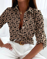 Corinna – Gestreifte Button-Up Bluse für Damen
